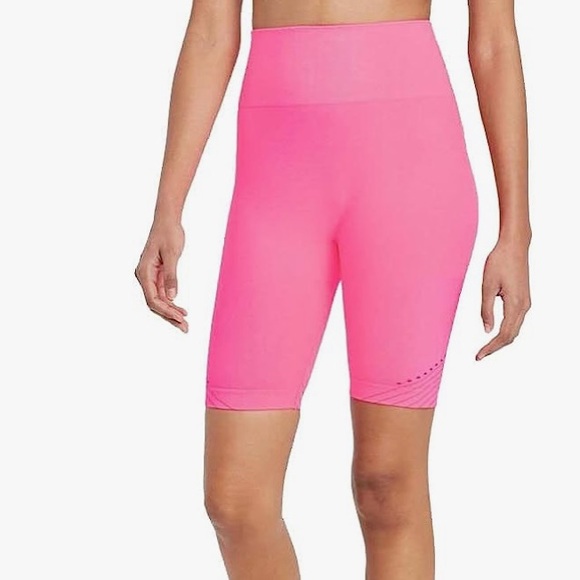(A55) NEW JoyLab Women's High-Rise Seamless Bike Shorts 7", Pink, Size M, NWOT - Picture 2 of 9